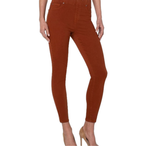 Liverpool Chloe Pull-On Ankle Skinny in Cognac